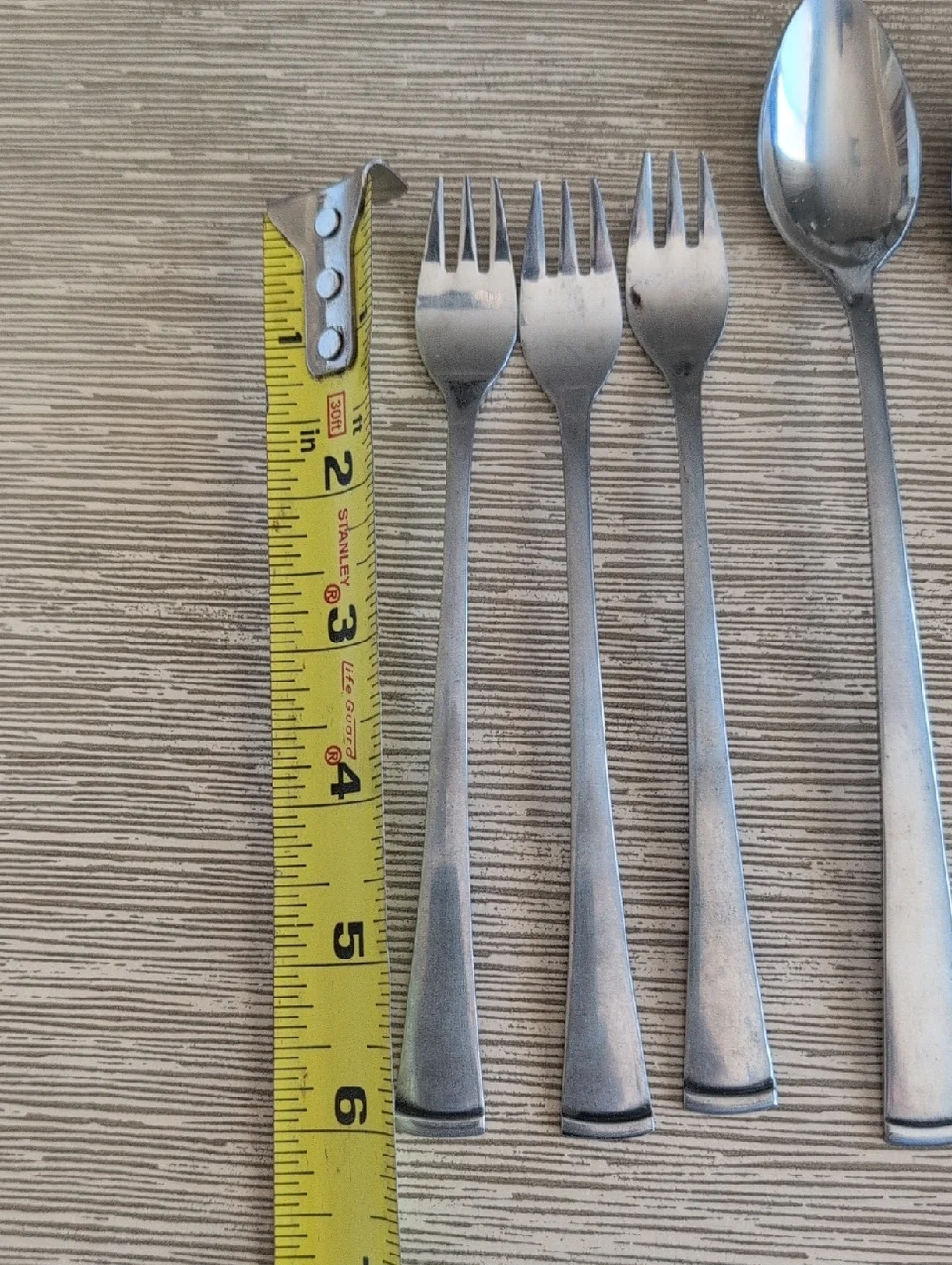 Vintage Northland Stainless Steel Long Handle Cocktail Forks & Spoons - Silver
